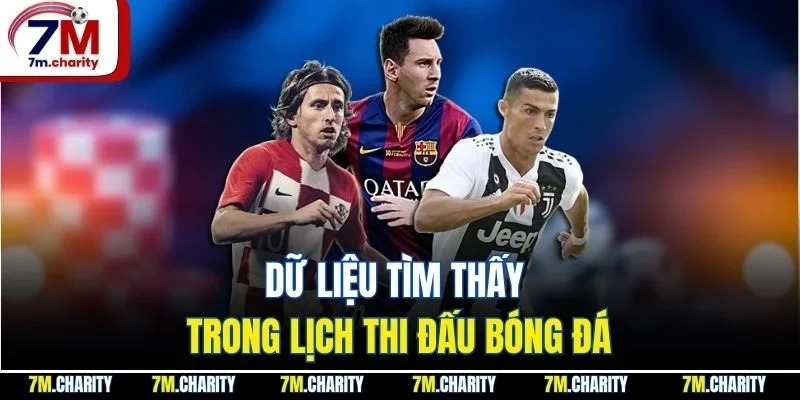 Dữ liệu tìm thấy trong lịch thi đấu bóng đá